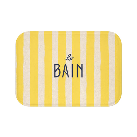 Le Bain Yellow Stripe Bath Mat — French Bathroom Floor Rug