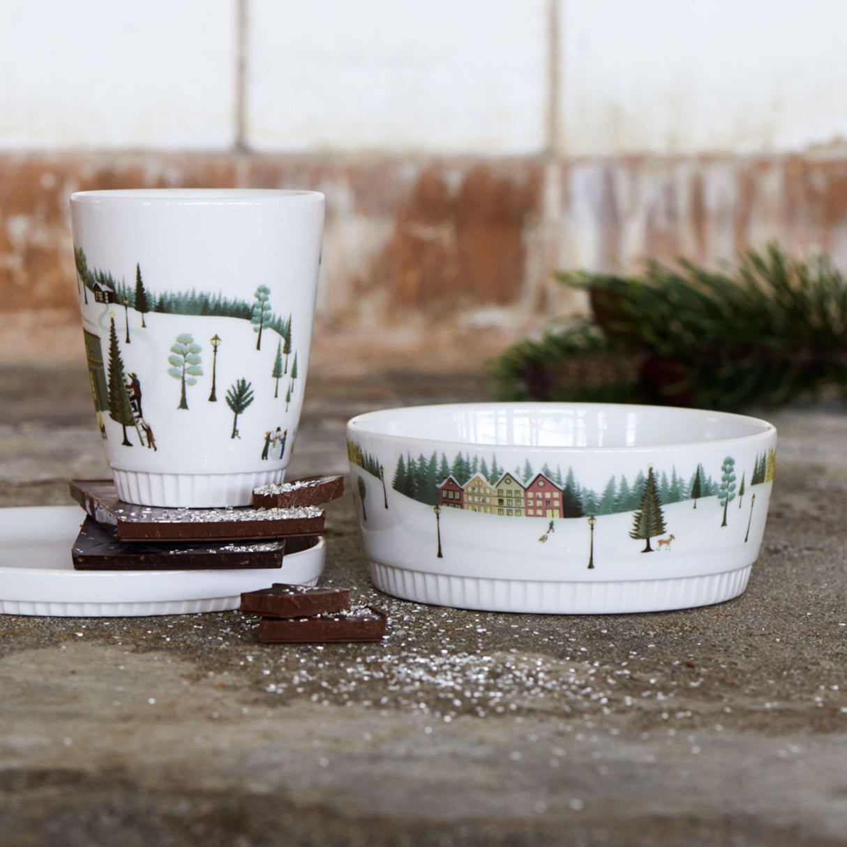 Pillivuyt Winter Decor Toulouse Tumbler 9 oz, Set of 4
