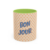 Bonjour Polka Dot Coffee Mug