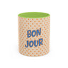 Bonjour Polka Dot Coffee Mug