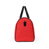 Paris Je T'aime Leather Weekender Bag — Red