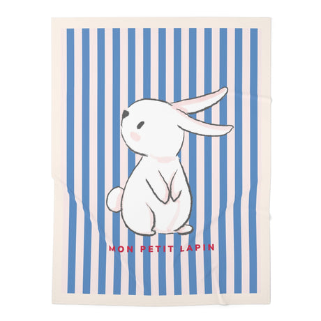 Blue Striped Baby Blanket - My Little Bunny