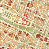 Vintage Map of Paris, France 1893