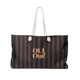 Black Weekender Tote Bag - OUI ,Oui!