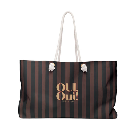 Black Weekender Tote Bag - OUI ,Oui!