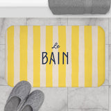 Le Bain Yellow Stripe Bath Mat — French Bathroom Floor Rug