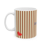 I Love Coffee Ceramic Mug-BROWN, J'adore le Café