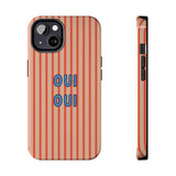 'OUI OUI' RED Striped iPhone Case