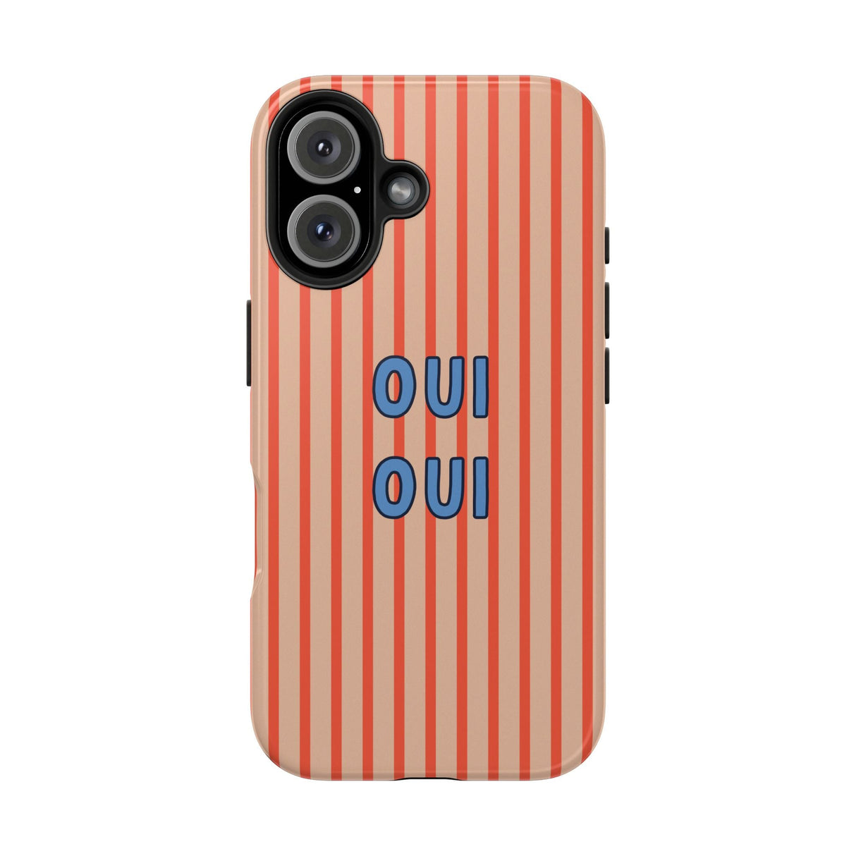 'OUI OUI' RED Striped iPhone Case