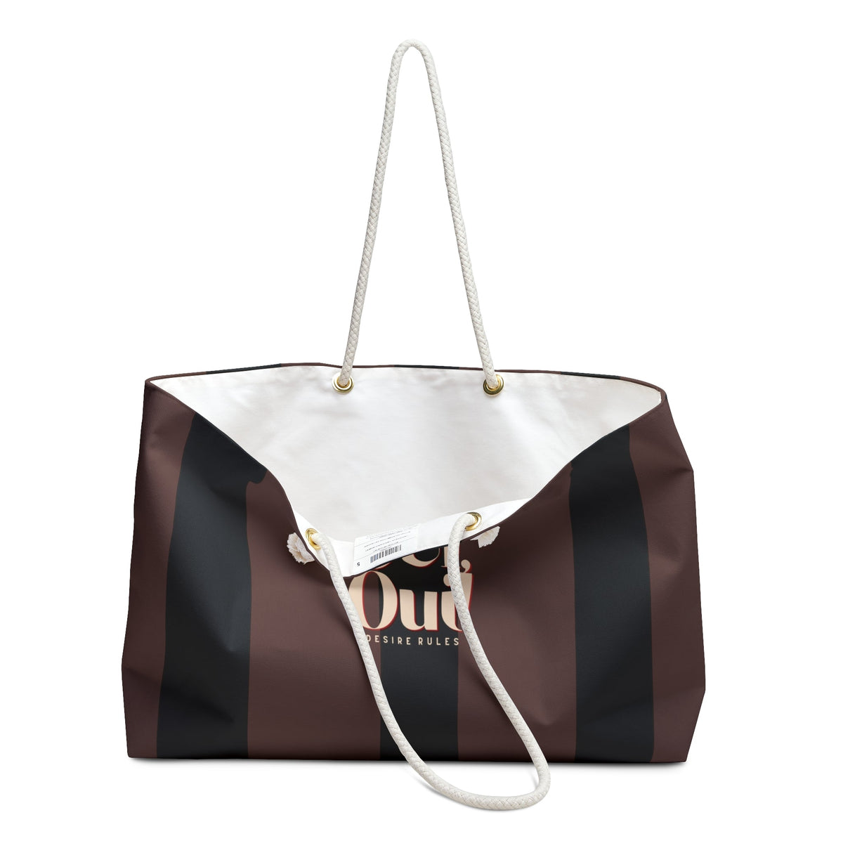 Black Weekender Tote Bag - OUI ,Oui!