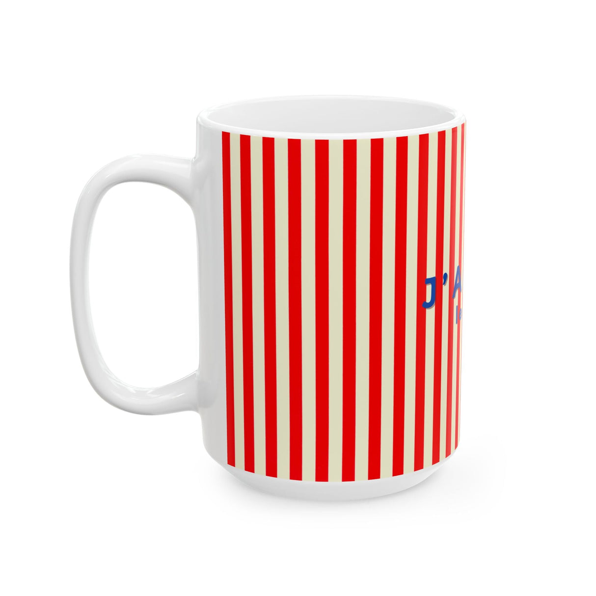 I Love Coffee Ceramic Mug-RED, J'adore le café