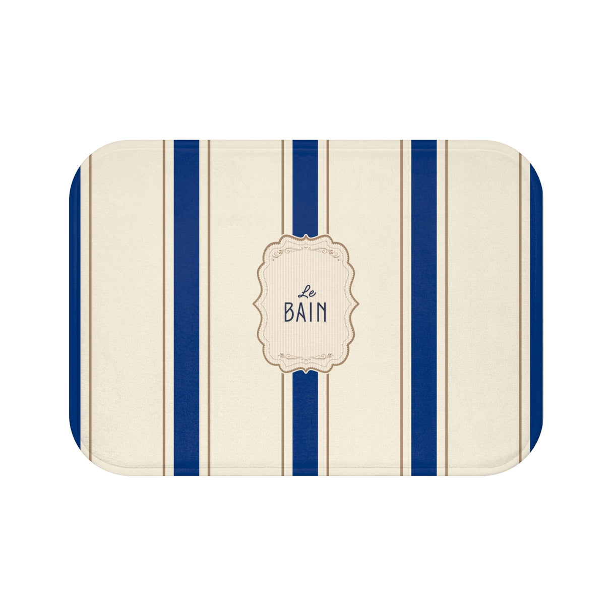 Le Bain Classic Striped Bath Mat, SEA BLUE