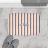 Le Bain Tricolor Striped Bath Mat, Crean