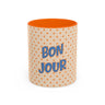 Bonjour Polka Dot Coffee Mug
