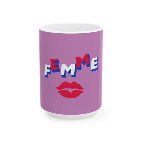 Femme Kiss Ceramic Mug, VIOLET