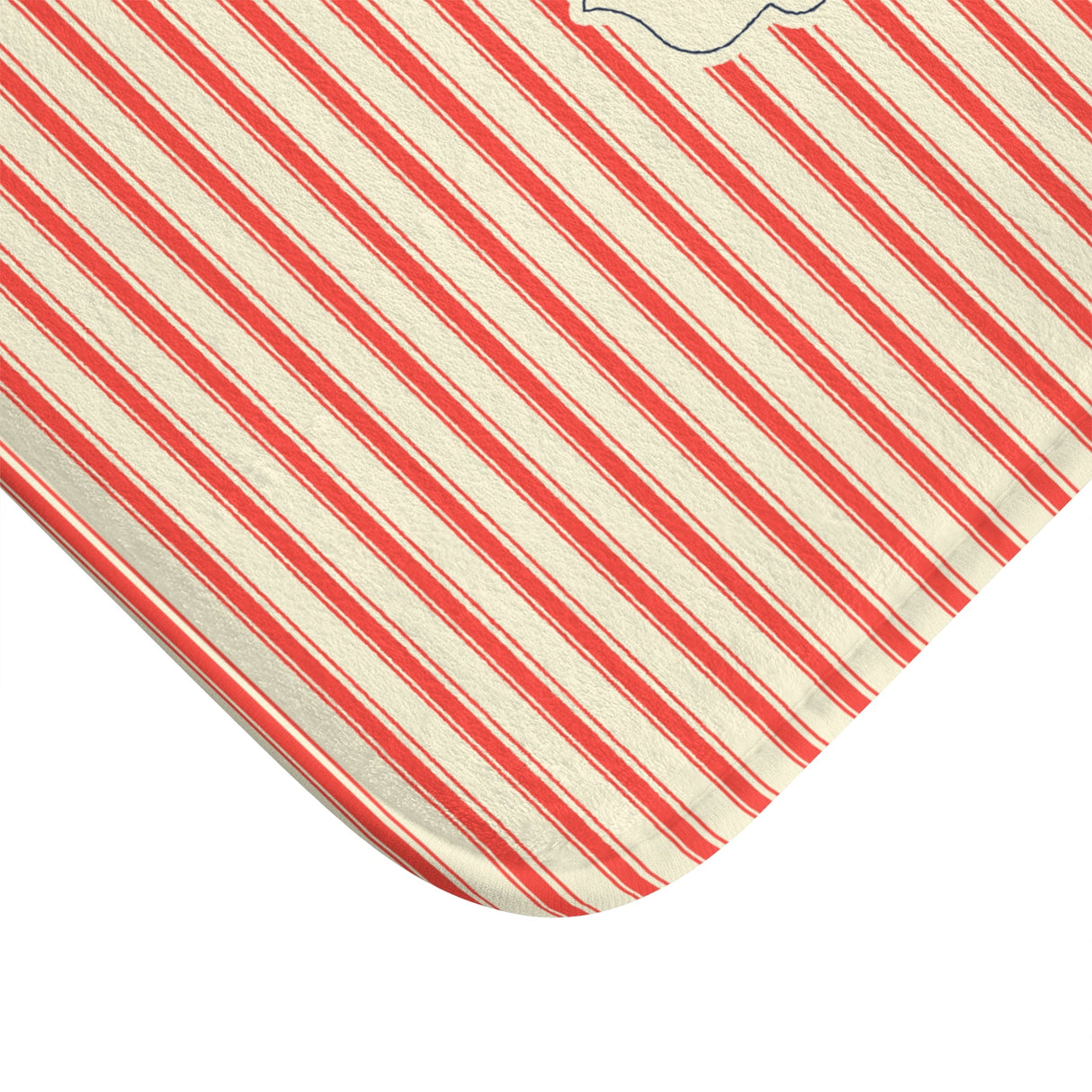 Bonjour Red Stripe Bath Mat
