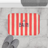 Le Bain Red Striped Bath Mat
