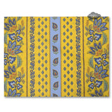 Lisa Yellow Acrylic-Coated Cotton Reversible Placemat by Le Cluny