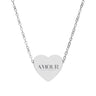 Engraved Heart AMOUR Necklace