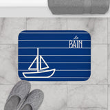 Nautical Blue “Le Bain” Bath Mat