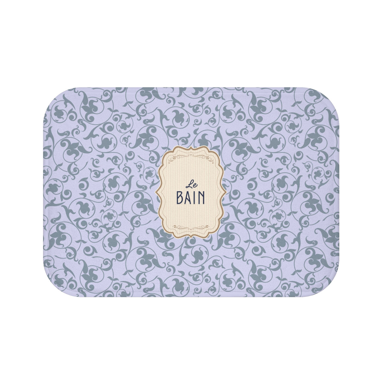 Le Bain French Blue Floral Bath Mat