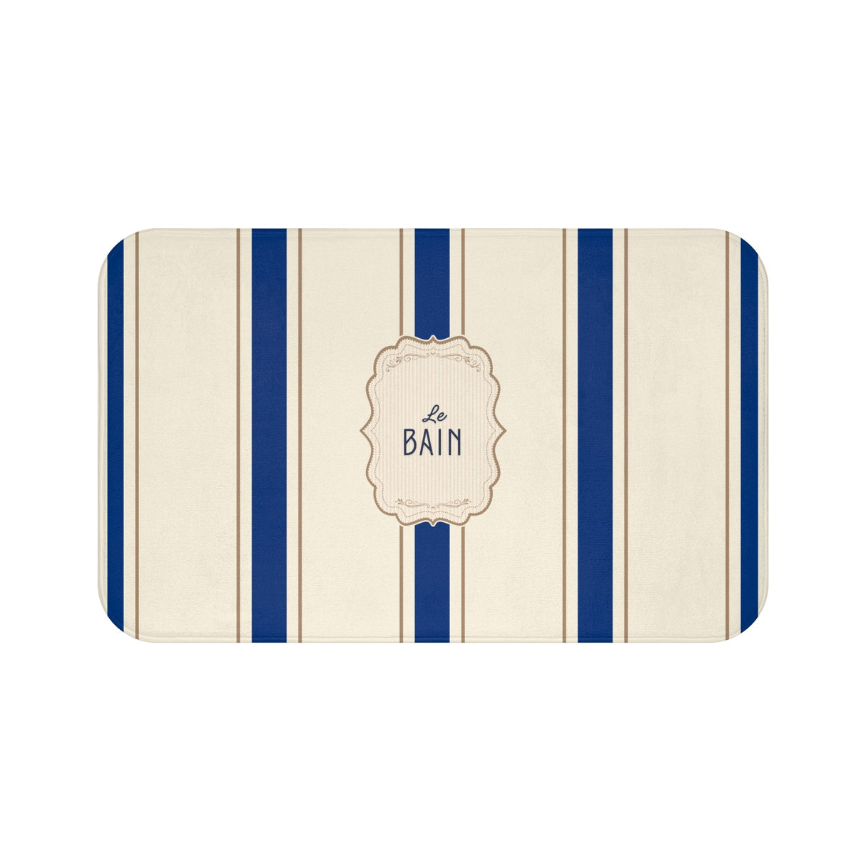 Le Bain Classic Striped Bath Mat, SEA BLUE