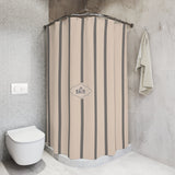 Shower Curtain — Grey Striped French 'Le Bain' Bathroom Decor