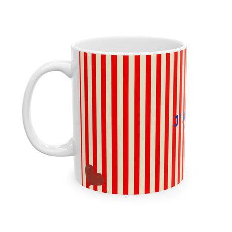 I Love Coffee Ceramic Mug-RED, J'adore le café