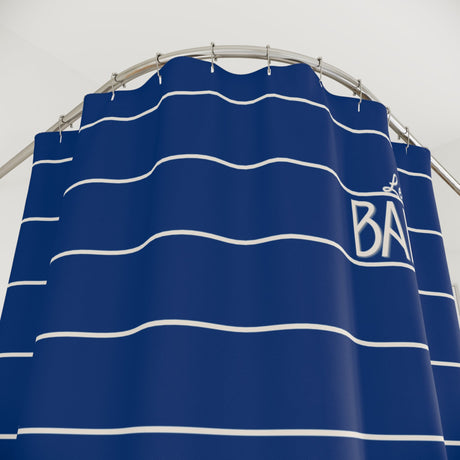 Nautical Blue 'Le Bain' Shower Curtain