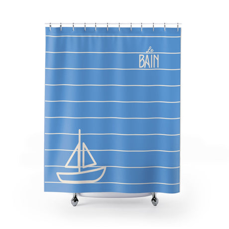 Baby Blue 'Le Bain' Shower Curtain
