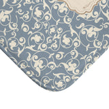 Le Bain Vintage Floral Bath Mat, Grey-Blue Pattern