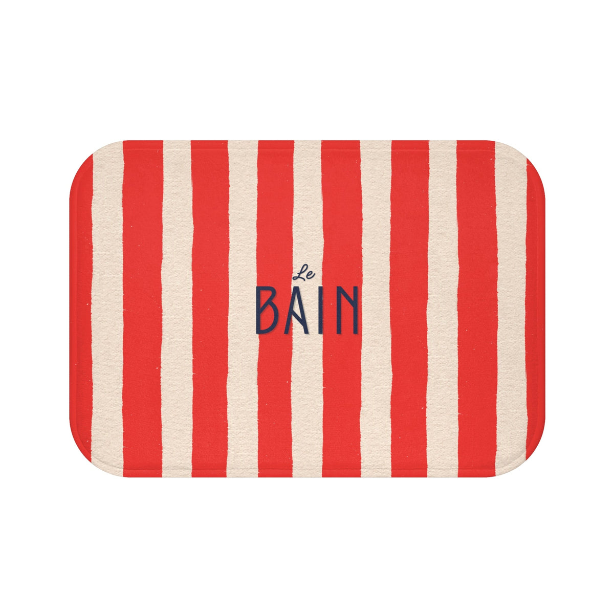 Le Bain Red Striped Bath Mat
