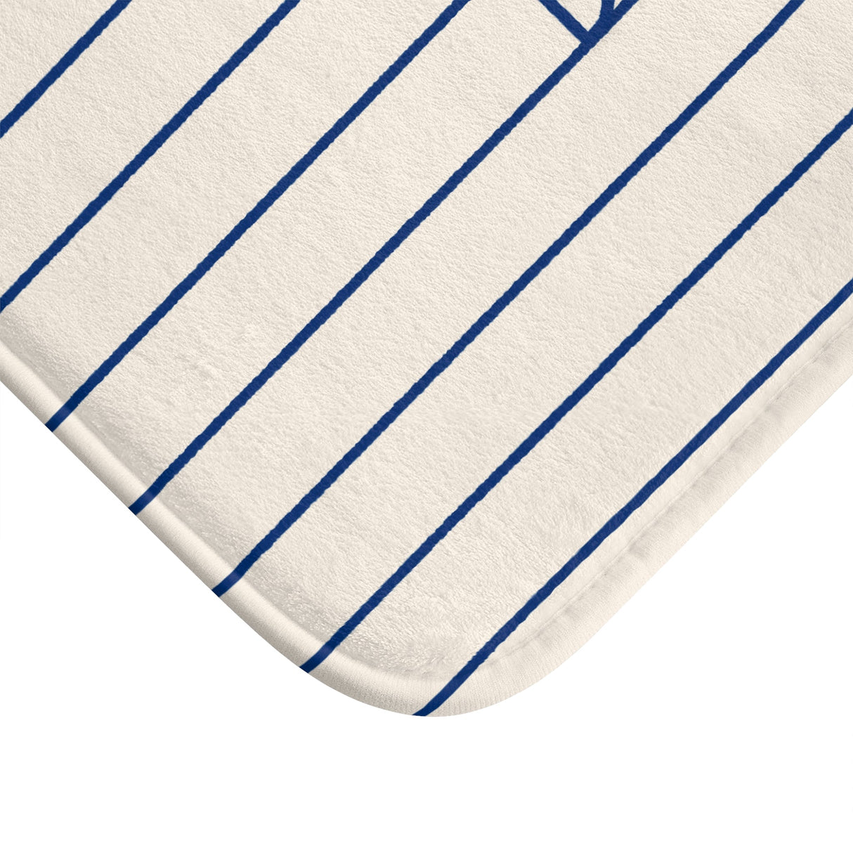 Rubber Duck Bath Mat – Cute 'Le Bain' Striped Bathroom Rug for Kids & Nursery