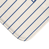 Rubber Duck Bath Mat – Cute 'Le Bain' Striped Bathroom Rug for Kids & Nursery