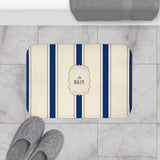 Le Bain Classic Striped Bath Mat, SEA BLUE