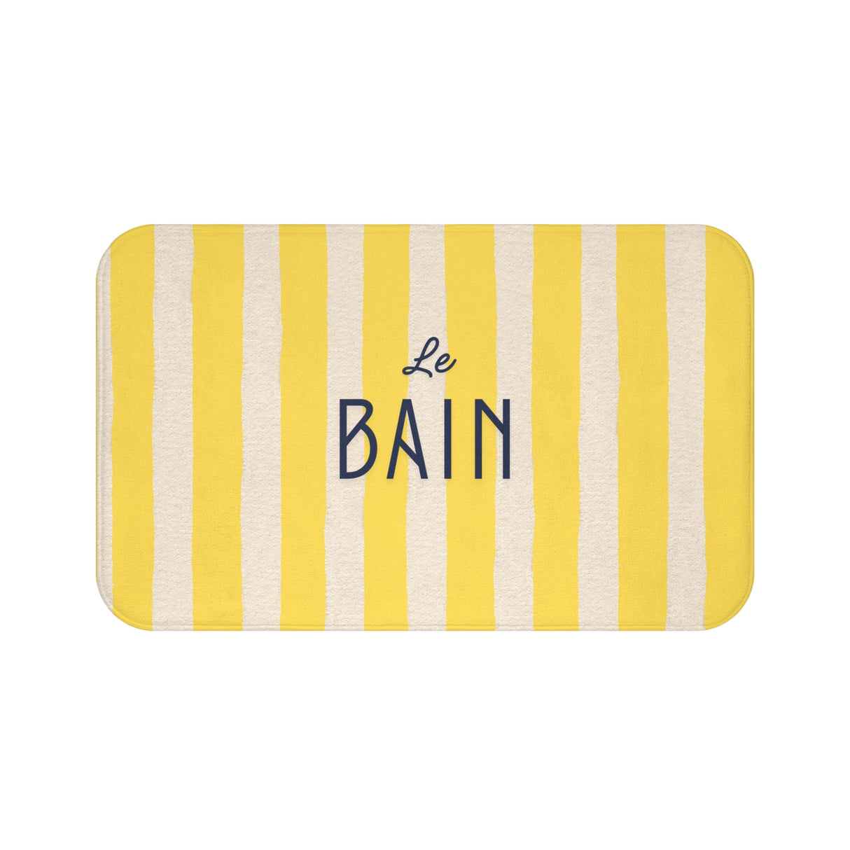 Le Bain Yellow Stripe Bath Mat — French Bathroom Floor Rug