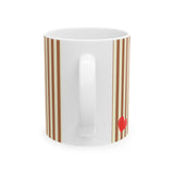 I Love Coffee Ceramic Mug-BROWN, J'adore le Café