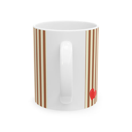 I Love Coffee Ceramic Mug-BROWN, J'adore le Café