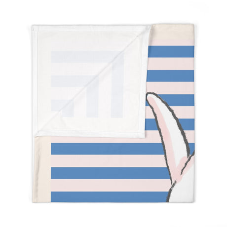 Blue Striped Baby Blanket - My Little Bunny