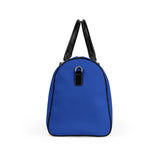 Paris Je T'aime Leather Weekender Bag - blue