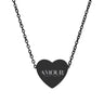 Engraved Heart AMOUR Necklace