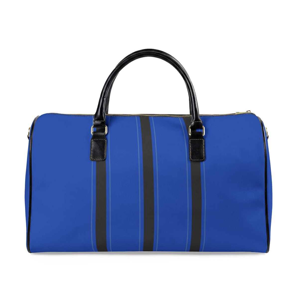 Paris Je T'aime Leather Weekender Bag - blue