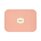 Bonjour Red Stripe Bath Mat