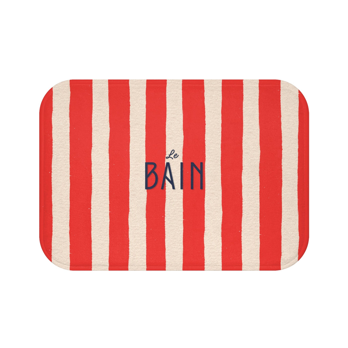 Le Bain Red Striped Bath Mat
