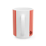 I Love Coffee Ceramic Mug-RED, J'adore le café