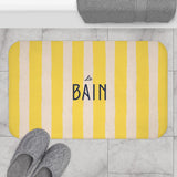 Le Bain Yellow Stripe Bath Mat — French Bathroom Floor Rug