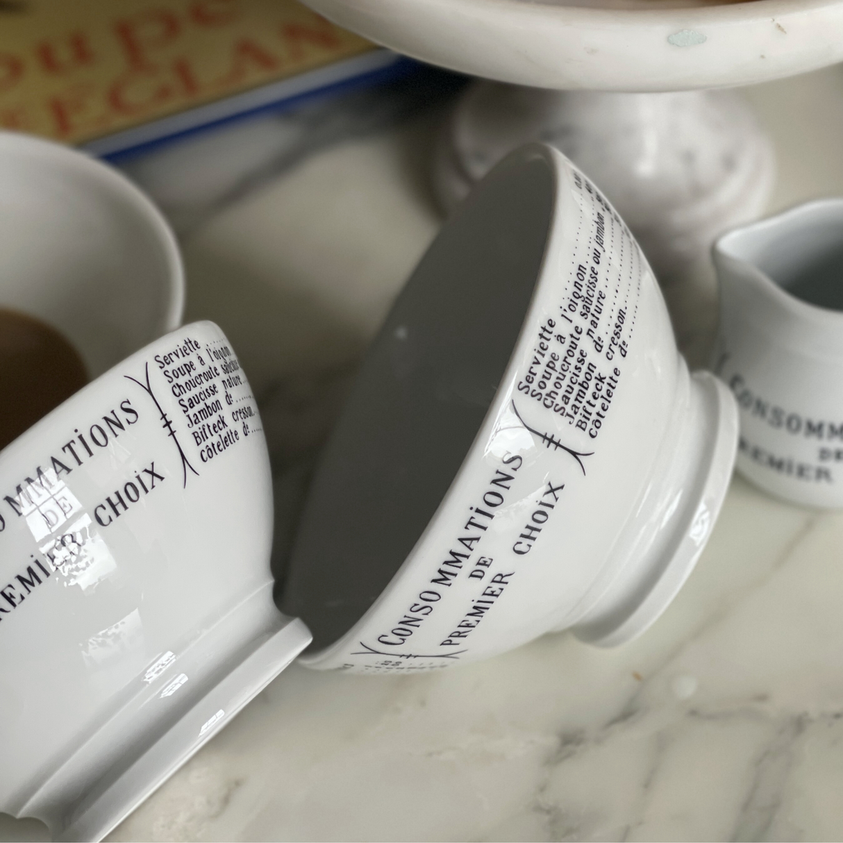 Pillivuyt Brasserie Cafe au Lait Bowl, Set of 4