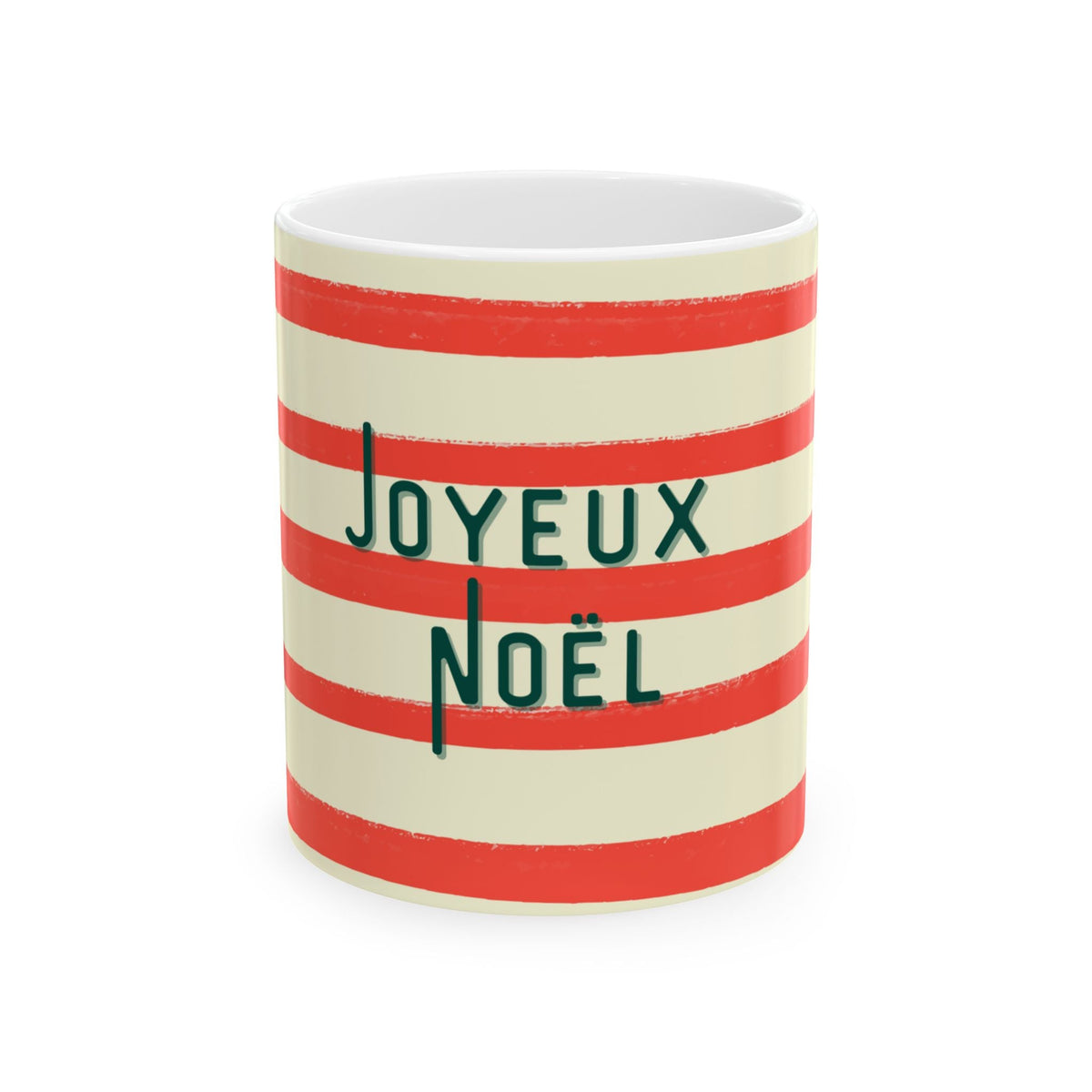 Merry Christmas Joyeux Noel Mug, French Preppy