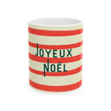 Merry Christmas Joyeux Noel Mug, French Preppy