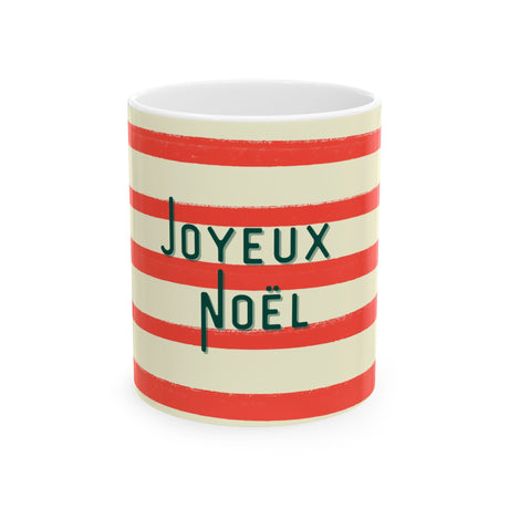 Merry Christmas Joyeux Noel Mug, French Preppy